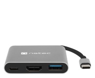 Natec MULTIPORT ADAPTER FOWLER MINI USB-C 3W1 HUB -> USB 3.0, HDMI - 1470210 - zdjęcie 2